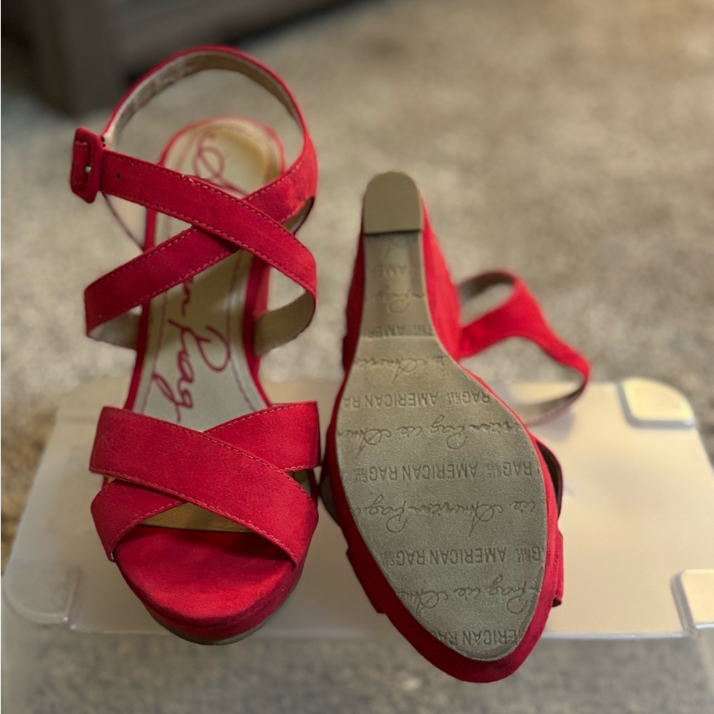 American Rag Women's Red Strappy Sandals